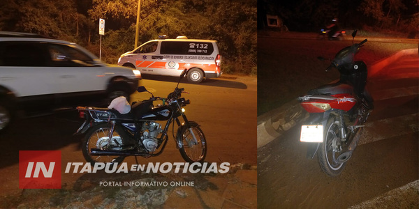 CHOQUE ENTRE MOTOCICLISTAS EN ENCARNACIÓN DEJÓ A UNA PERSONA HERIDA - Itapúa Noticias
