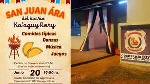 Diversión y Cultura en San Juan Ára a beneficio de la comisaría del B° Ka'aguy Rory