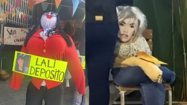 Prenden fuego a Lali Espósito como Judas Kái en los sanjuanes
