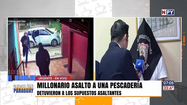 Arrestan a presunto asaltante de una pescadería - Noticias Paraguay