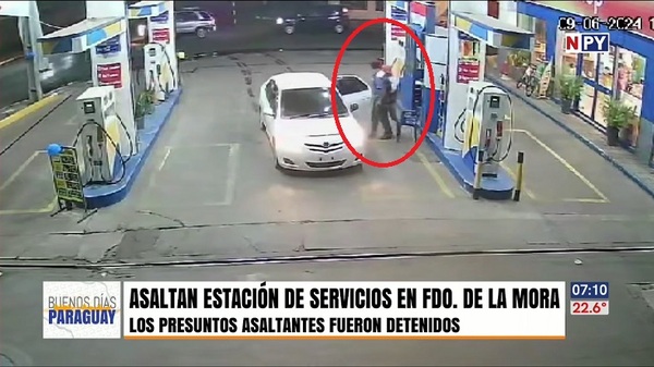 Atrapan a tres presuntos asaltantes de una gasolinera - Noticias Paraguay