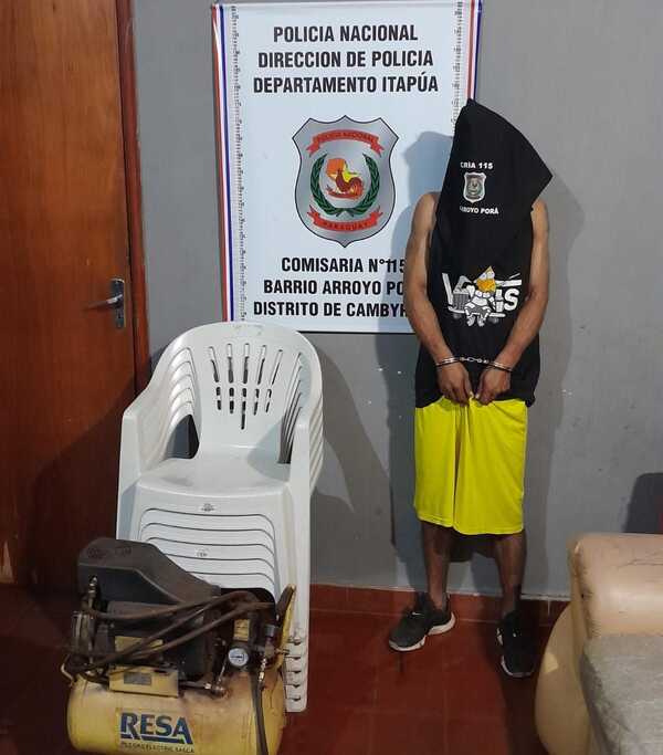 Aprehenden a sospechoso de hurto de sede de funcionarios de la Gob. de Itapúa
