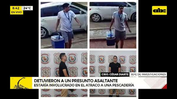 Video: Exfutbolista es el tercer detenido por millonario asalto a pescadería - ABC Noticias - ABC Color