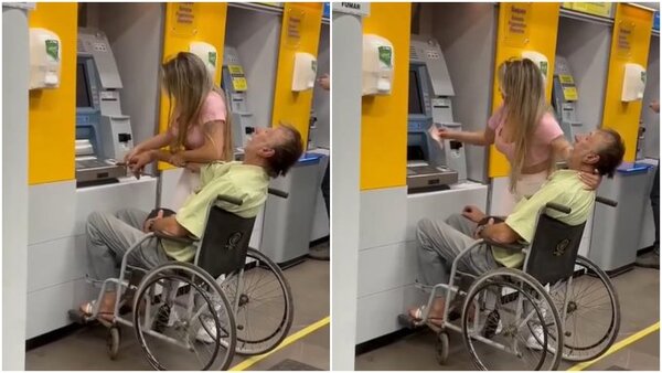 Mujer llevó al cajero a hombre “moribundo” para retirar dinero