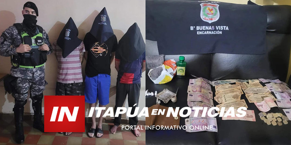 TRES APREHENDIDOS CON DROGAS EN LA CIUDAD DE ENCARNACIÓN - Itapúa Noticias