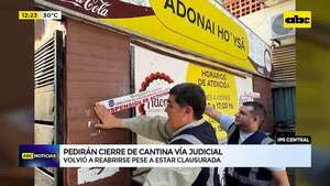 Video: Pedirán cierre de cantina vía judicial - ABC Noticias - ABC Color