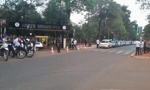 Conductores de plataformas se movilizan en CDE