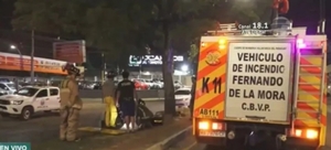 Karai y su acompañante cayeron a pavimento en moto por culpa de un perro