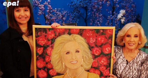 ¡Sueño cumplido! Artista paraguaya entrega retrato a su ídola Mirtha Legrand