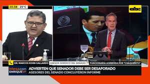 Caso Chaqueñito: advierten que senador debe ser desaforado para ser sometido a proceso de violencia  - Mesa de Periodistas - ABC Color