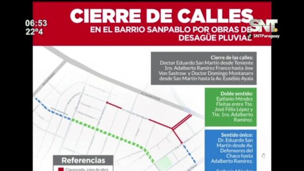 ¡Atención conductores y peatones! Desvíos por obras en el barrio San Pablo - SNT