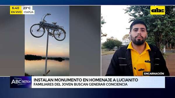 Encarnación: Instalan monumento en homenaje a Lucianito - ABC Noticias - ABC Color