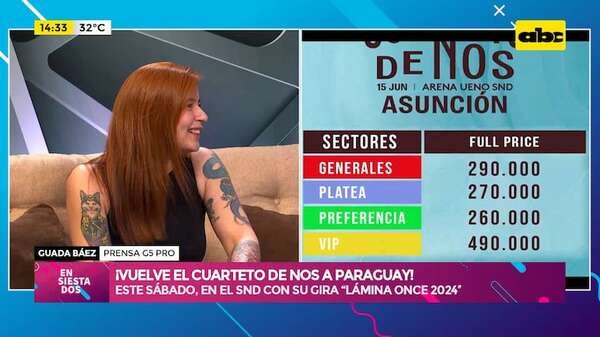 Video: ¡Vuelve el Cuarteto de Nos a Paraguay! - Ensiestados - ABC Color