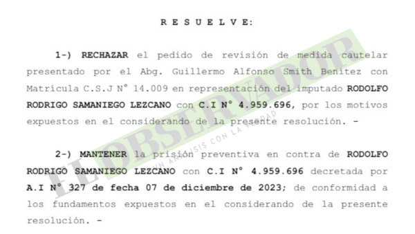 Procesado en caso Dakovo no reúne méritos y continuará en prisón preventiva