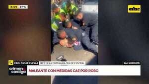 Video: maleante con medidas cae por robo en San Lorenzo - Crimen y castigo - ABC Color