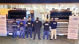 Retienen camiones con importante carga de cemento en el Este