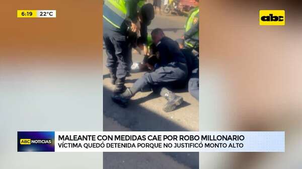 Video: Maleante y Víctima quedan detenidos tras robo millonario - ABC Noticias - ABC Color