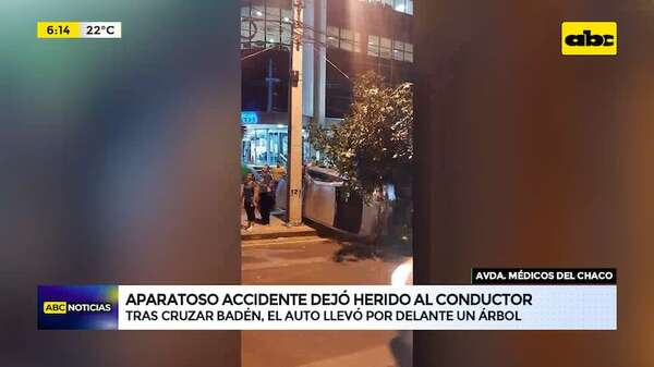 Video: Aparatoso accidente dejó herido al conductor - ABC Noticias - ABC Color