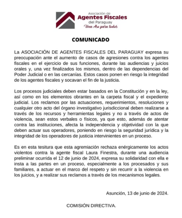 Aso de Fiscales manifestó preocupación ante aumento de casos de agresión contra agentes - PDS RADIO Y TV