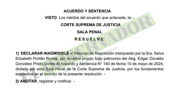 Sala Penal declara inadmisible apelación contra rechazo de hábeas corpus presentado por “Selva Hũ”