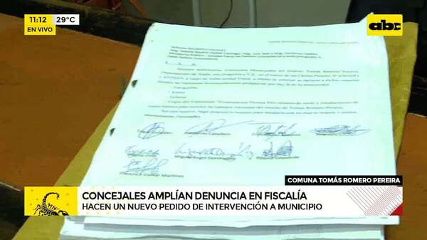 Concejales de Tomás Romero Pereira amplían denuncia contra intendente   - ABC Noticias - ABC Color