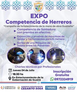 Preparan Expo competencia de herreros en Villarrica