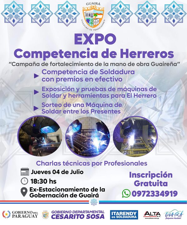 Preparan Expo competencia de herreros en Villarrica