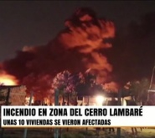 Incendio de grandes proporciones en la zona del Cerro Lambaré - Paraguay.com