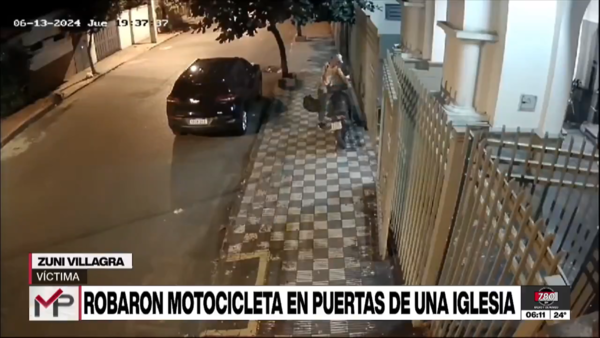 Ladrones no respetan ni lugares sagrados: roban moto frente a una iglesia - Megacadena - Diario Digital