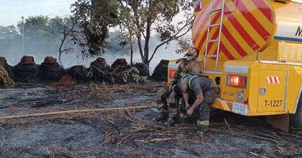 Cinco incendios de gran magnitud afectaron pastizales en Minga Guazú