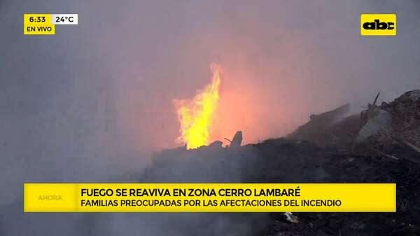 Cerro Lambaré: Focos de incendio se reavivan y amenazan a viviendas precarias - ABC Noticias - ABC Color