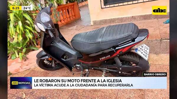 Barrio Obrero: Robaron una moto frente a la iglesia - ABC Noticias - ABC Color