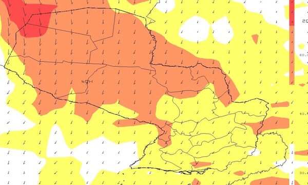 Emiten alerta por ráfagas de vientos norte