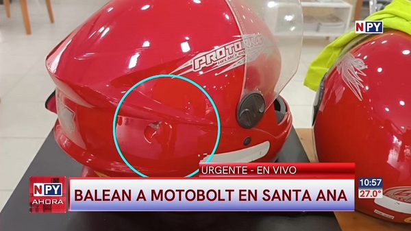 Casco salvó a motobolt de sufrir un balazo en la cabeza - Noticias Paraguay