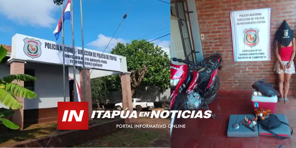 POR ENÉSIMA VEZ, “YASURI” FUE ATRAPADA POR LA POLICÍA EN ARROYO PORÁ - Itapúa Noticias