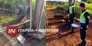 HURTARON CABLES DE UNA JUNTA DE SANEAMIENTO EN TOMÁS ROMERO PEREIRA - Itapúa Noticias