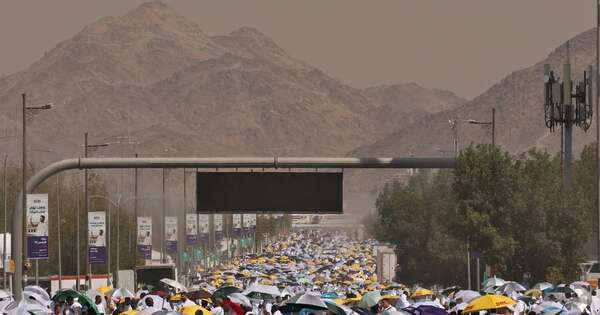 La Nación / Marea de 1.800.000 musulmanes se congrega en peregrinación al monte Arafat, Arabia Saudita