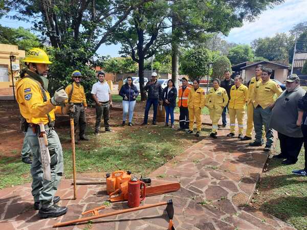 LA CONADERNA COORDINA CAPACITACIÓN EN CONTROL DE INCENDIOS FORESTALES EN ITAPÚA - Itapúa Noticias