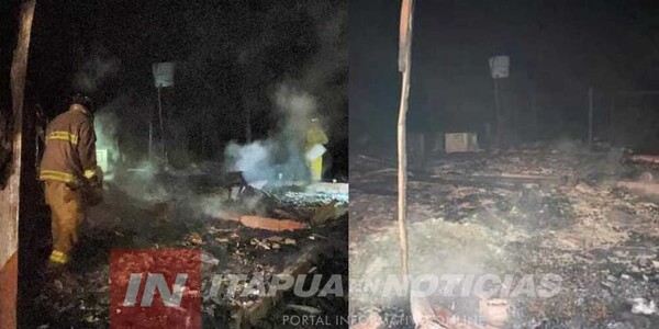 INCENDIO REDUJO A CENIZAS UNA VIVIENDA EN SAN RAFAEL DEL PNÁ. - Itapúa Noticias