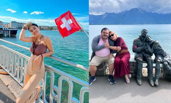 ¡Aye y sus padres recorren elegante ciudad de Suiza!