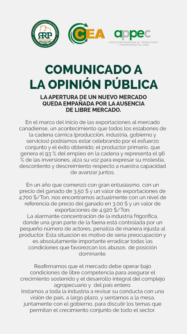 Denuncian híper concentración y falta de libre mercado en la industria frigorífica - El Trueno
