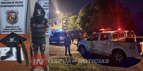 HOMBRE ARMADO FUE DETENIDO TRAS INCIDENTES CON DISPAROS EN CAMBYRETÁ - Itapúa Noticias