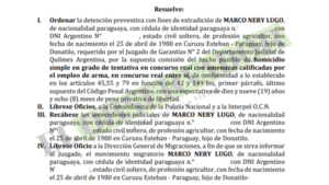 Ordenan captura de paraguayo buscado por intento de homicidio en Argentina