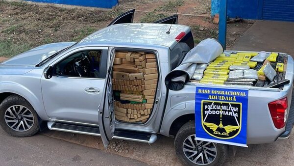 Policía Rodoviaria Militar incautó una camioneta con más de 2 toneladas de droga en Ponta Porã