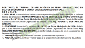 Cámara confirma arresto domiciliario de acusado por megacarga de cocaína