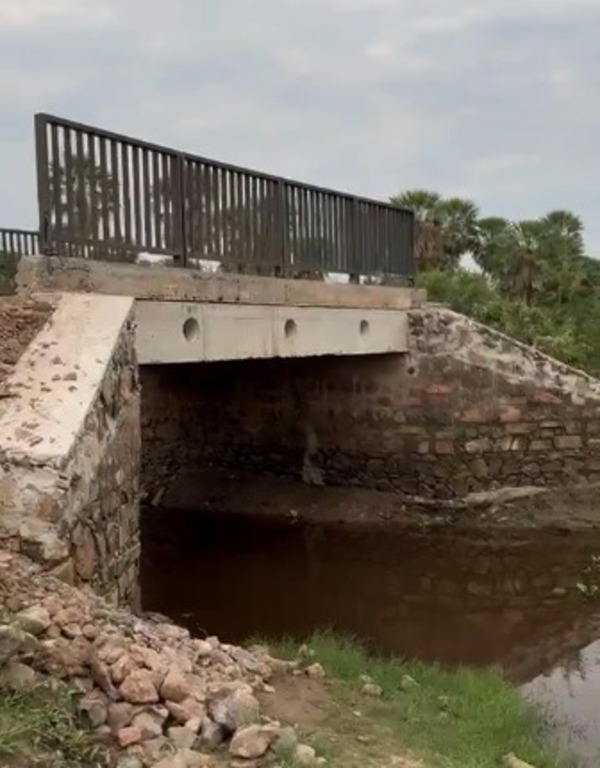 Construyeron crucial puente de hormigón en Benjamín Aceval