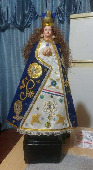 Recuperan imagen de la Virgen de Caacupé robada en Cañada San Rafael  - Policiales - ABC Color