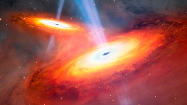 Hallan pareja de cuásares fusionados más distante, a 900 millones de años tras Big Bang