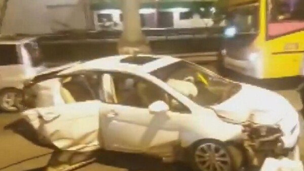 Violento choque deja dos heridos en zona del superviaducto de Madame Lynch