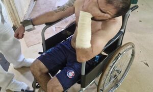 Ebrio se provocó heridas en el brazo